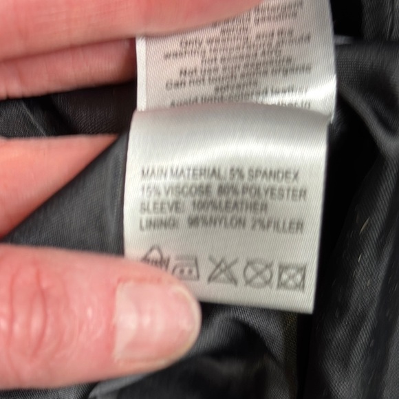 Philipp Plein Homme Men’s Black Wool Winter Coat Featuring 100% Leather Sleeves - Picture 6 of 16